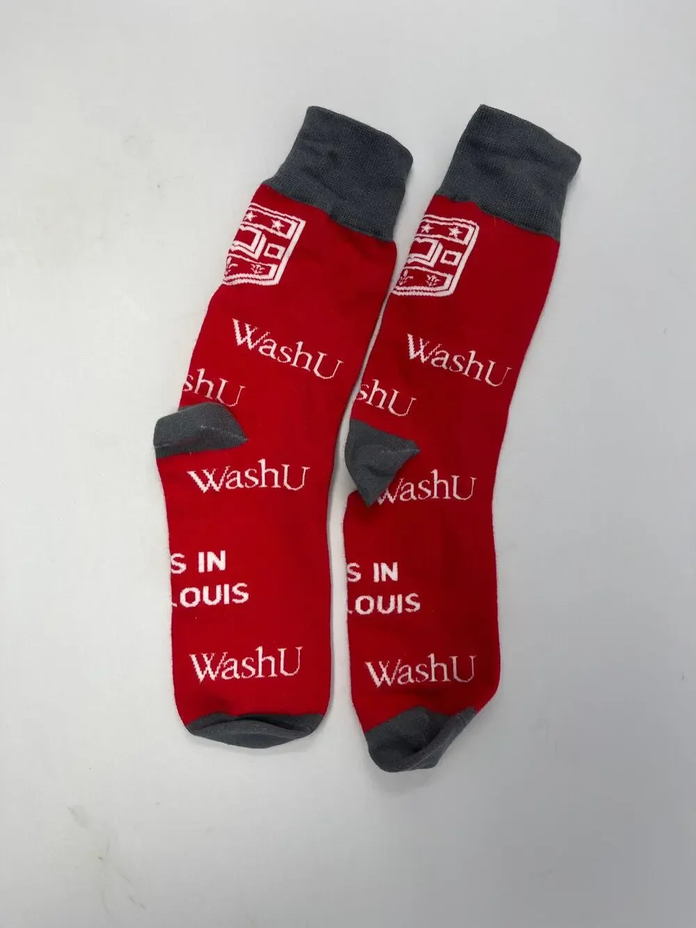 One Pair of WashU It's in St. Louis Women's Socks size 9-11 Pre-Owned
